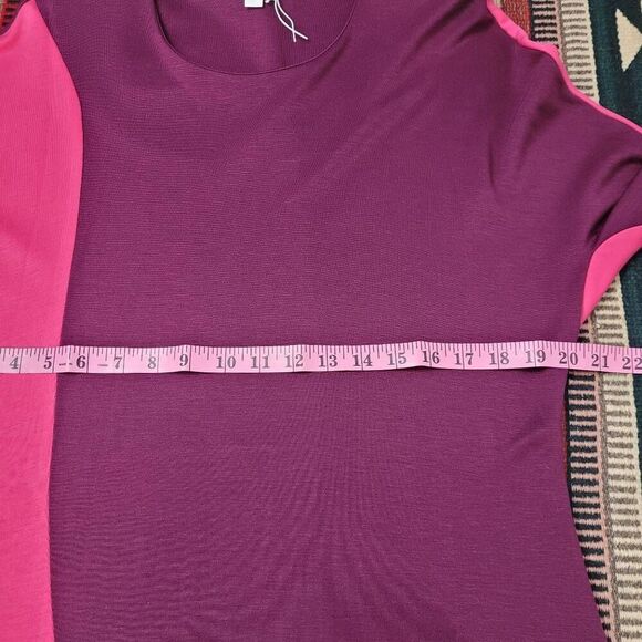 COS Paneled Jersey Knit Maxi Dress Sz S Pink Purple Colorblock Popover Stretchy - Picture 8 of 10